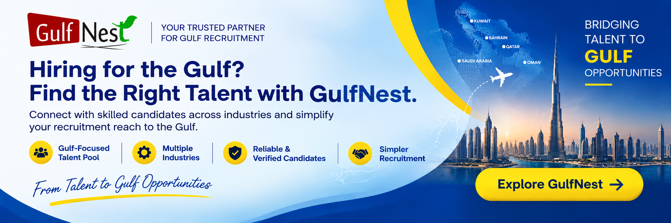 GulfNest - Hiring for the Gulf? Find the Right Talent with GulfNest.